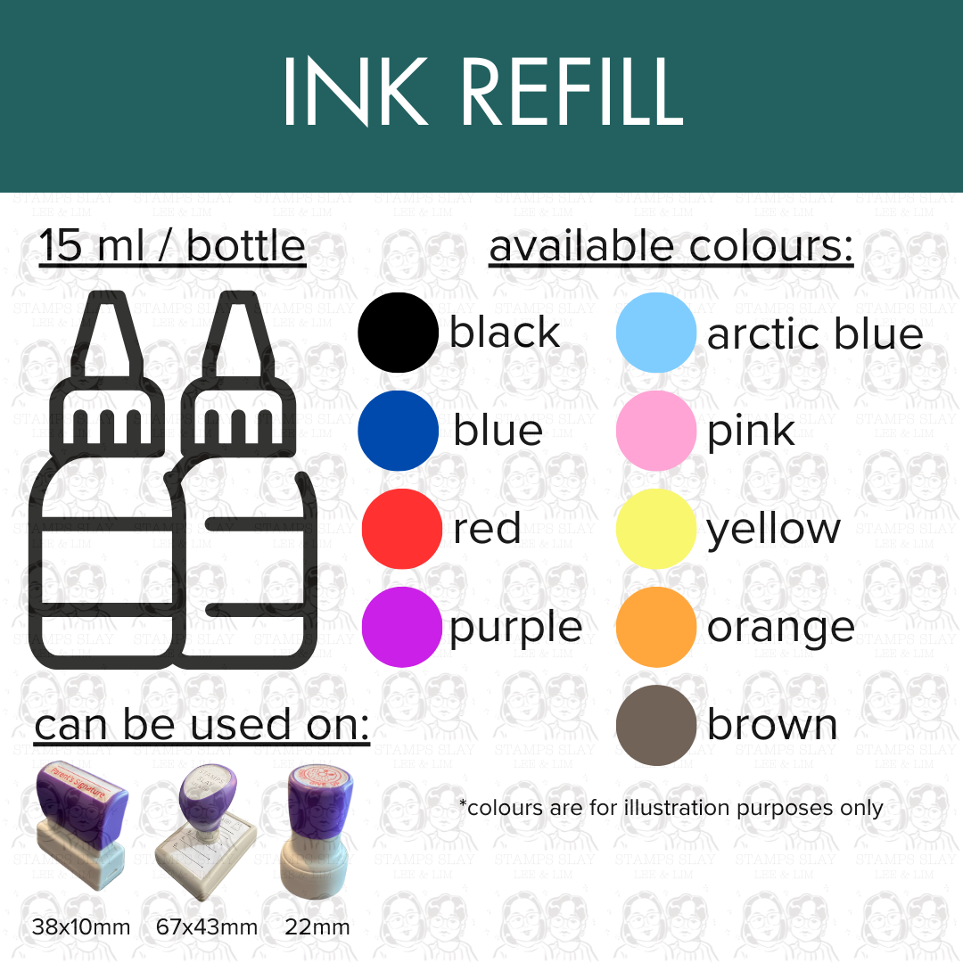 Waterproof Ink Refill – 15ml Bottle