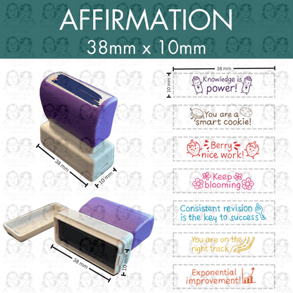 Pre-Inked Affirmation Stamp – 67x43mm Rectangle