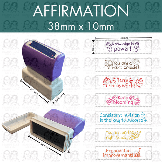 Pre-Inked Affirmation Stamp – 67x43mm Rectangle