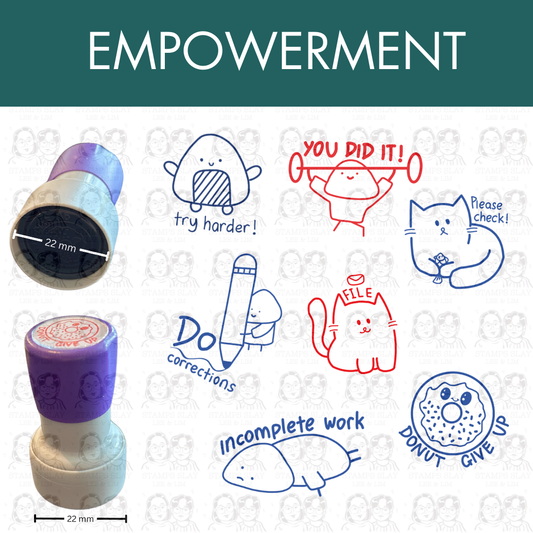 Pre-Inked Teacher Encouragement Stamp – 22mm Round