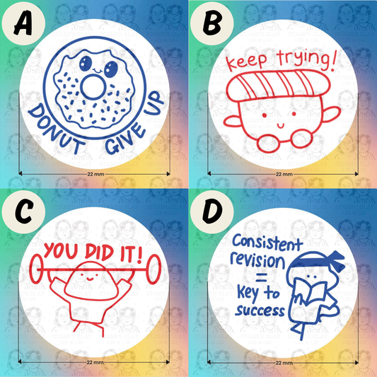 Pre-Inked Teacher Encouragement Stamp – 22mm Round