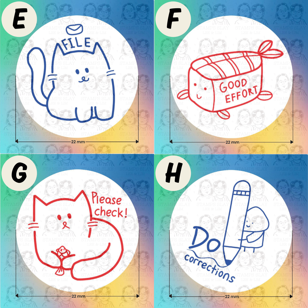 Pre-Inked Teacher Encouragement Stamp – 22mm Round