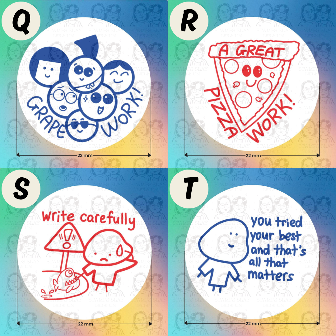 Pre-Inked Teacher Encouragement Stamp – 22mm Round