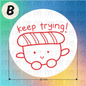 Pre-Inked Teacher Encouragement Stamp – 22mm Round