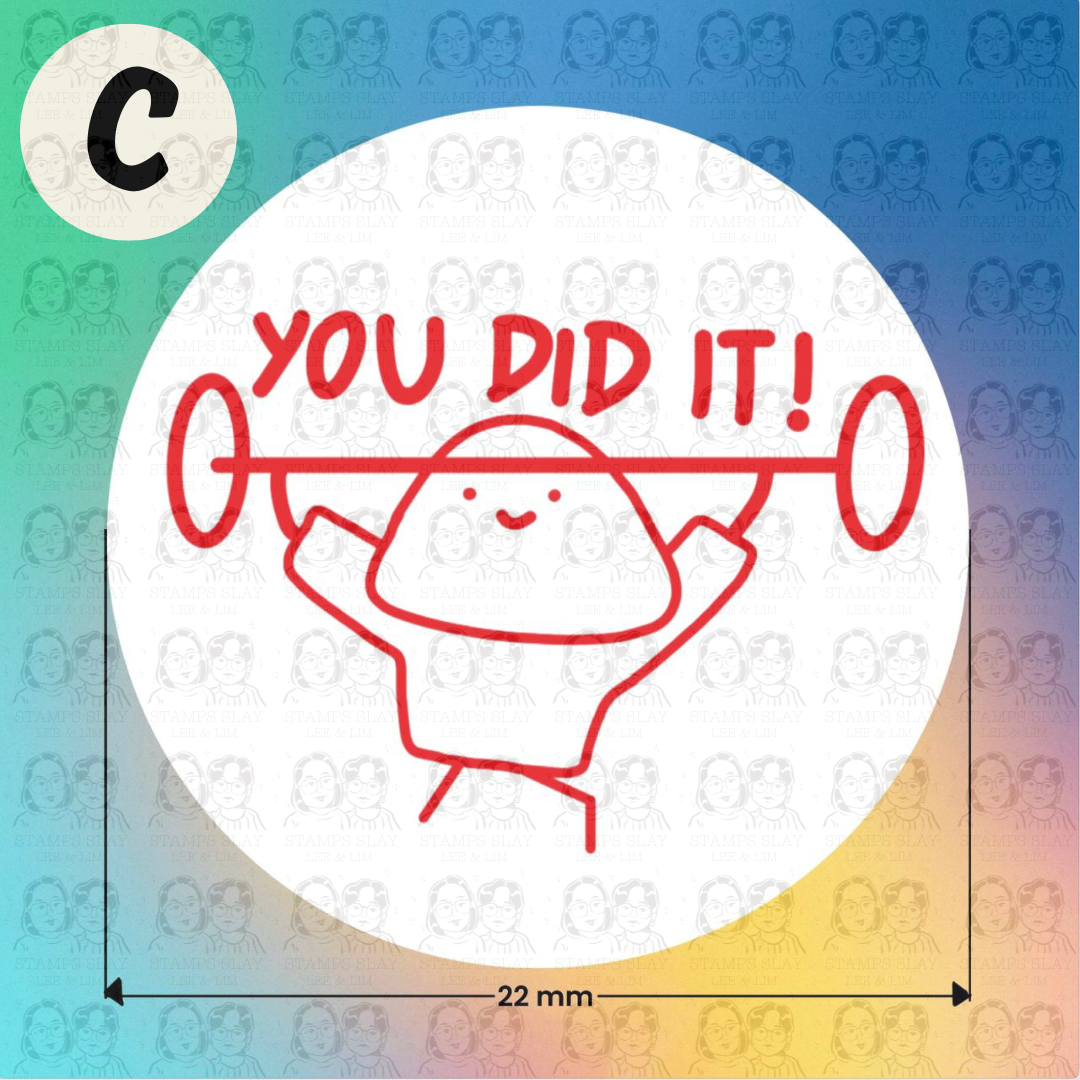 Pre-Inked Teacher Encouragement Stamp – 22mm Round