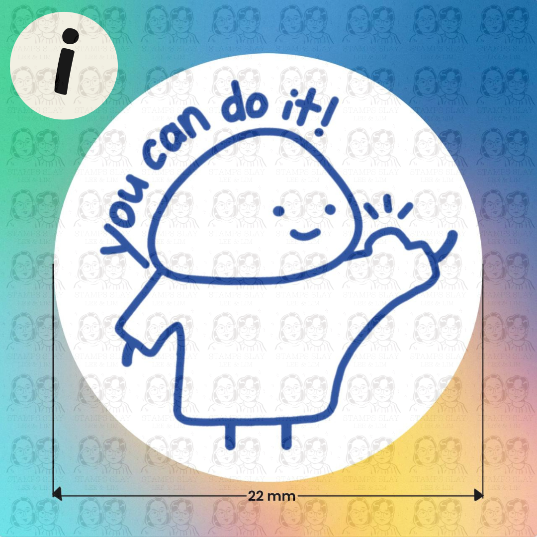 Pre-Inked Teacher Encouragement Stamp – 22mm Round