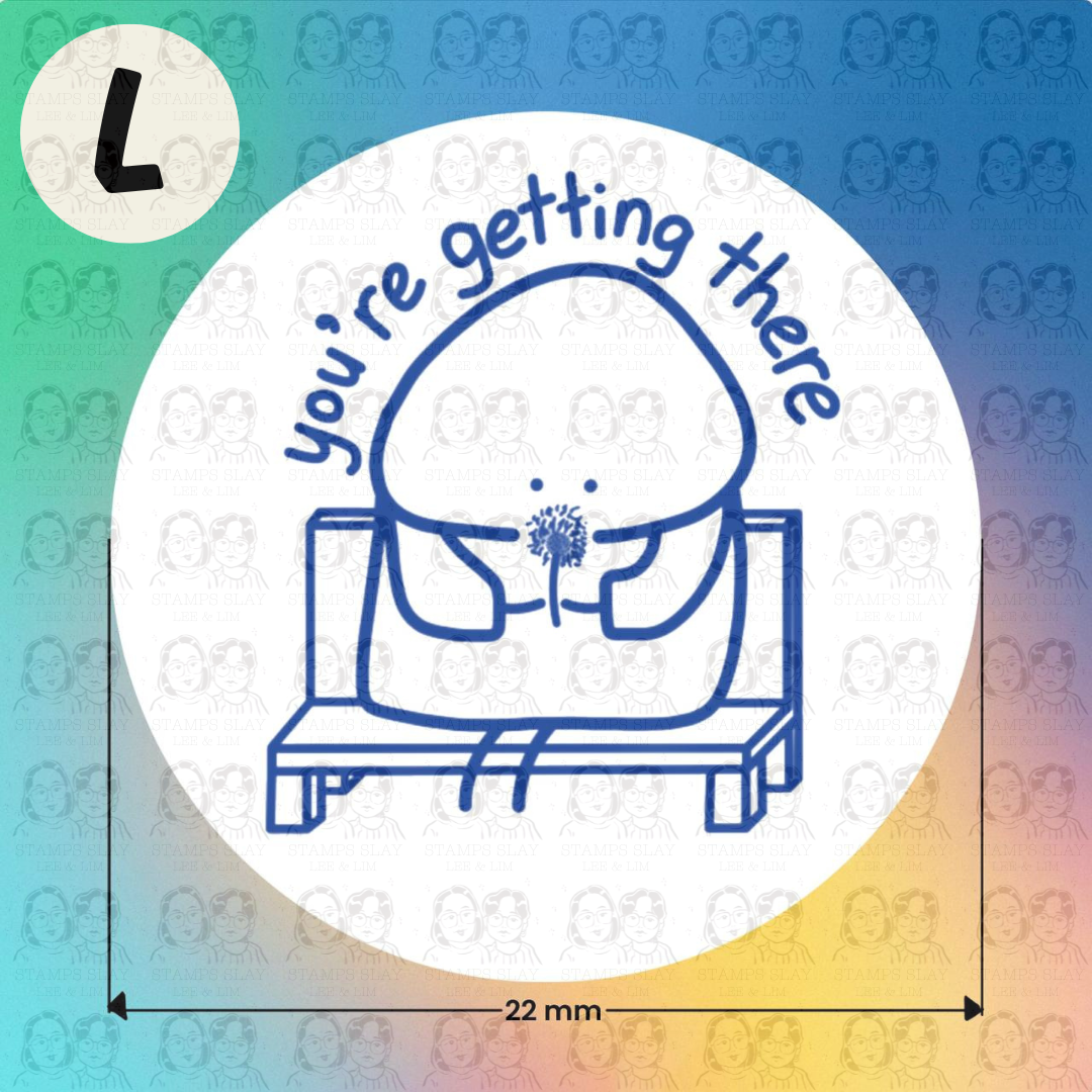 Pre-Inked Teacher Encouragement Stamp – 22mm Round