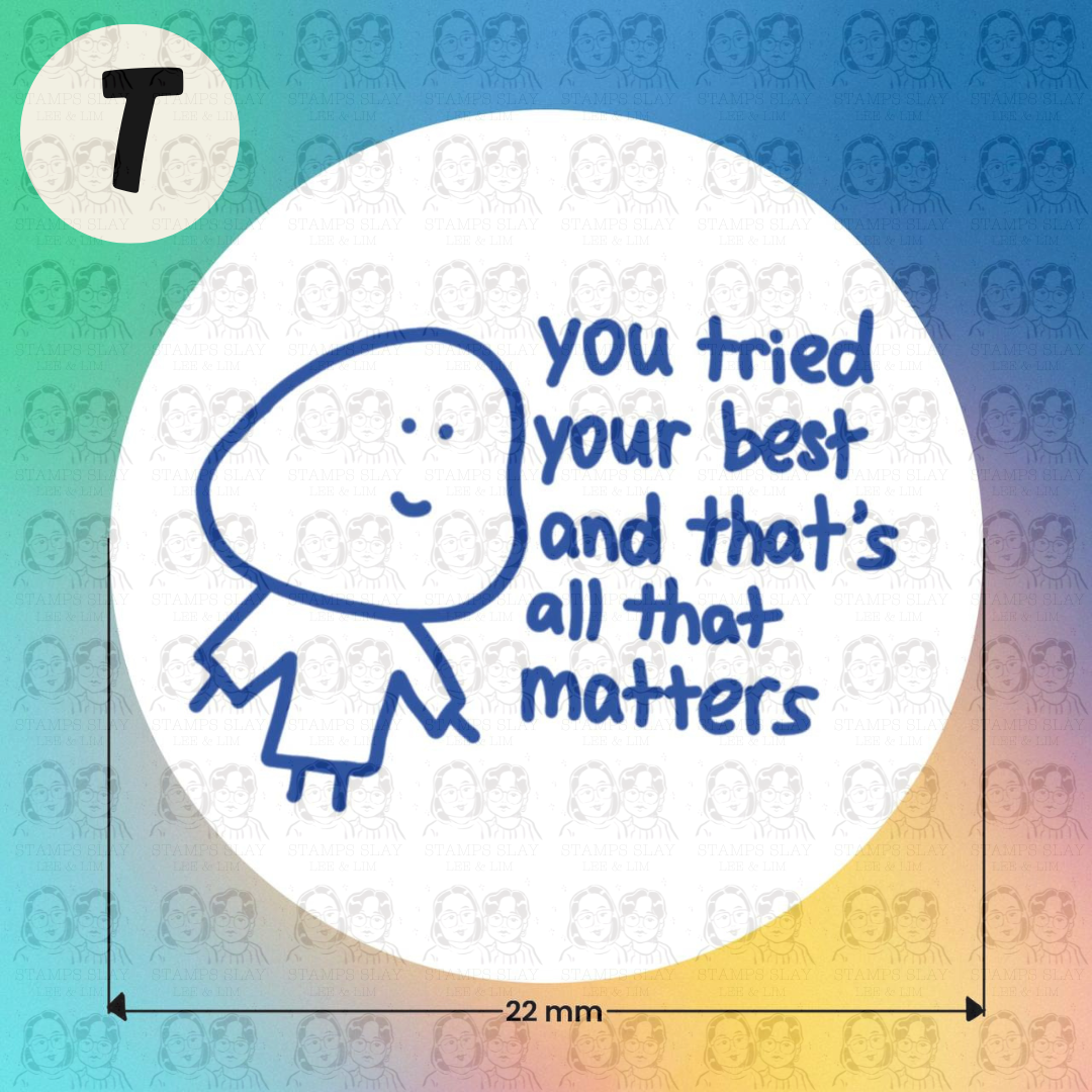 Pre-Inked Teacher Encouragement Stamp – 22mm Round