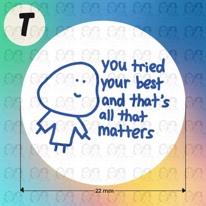 Pre-Inked Teacher Encouragement Stamp – 22mm Round